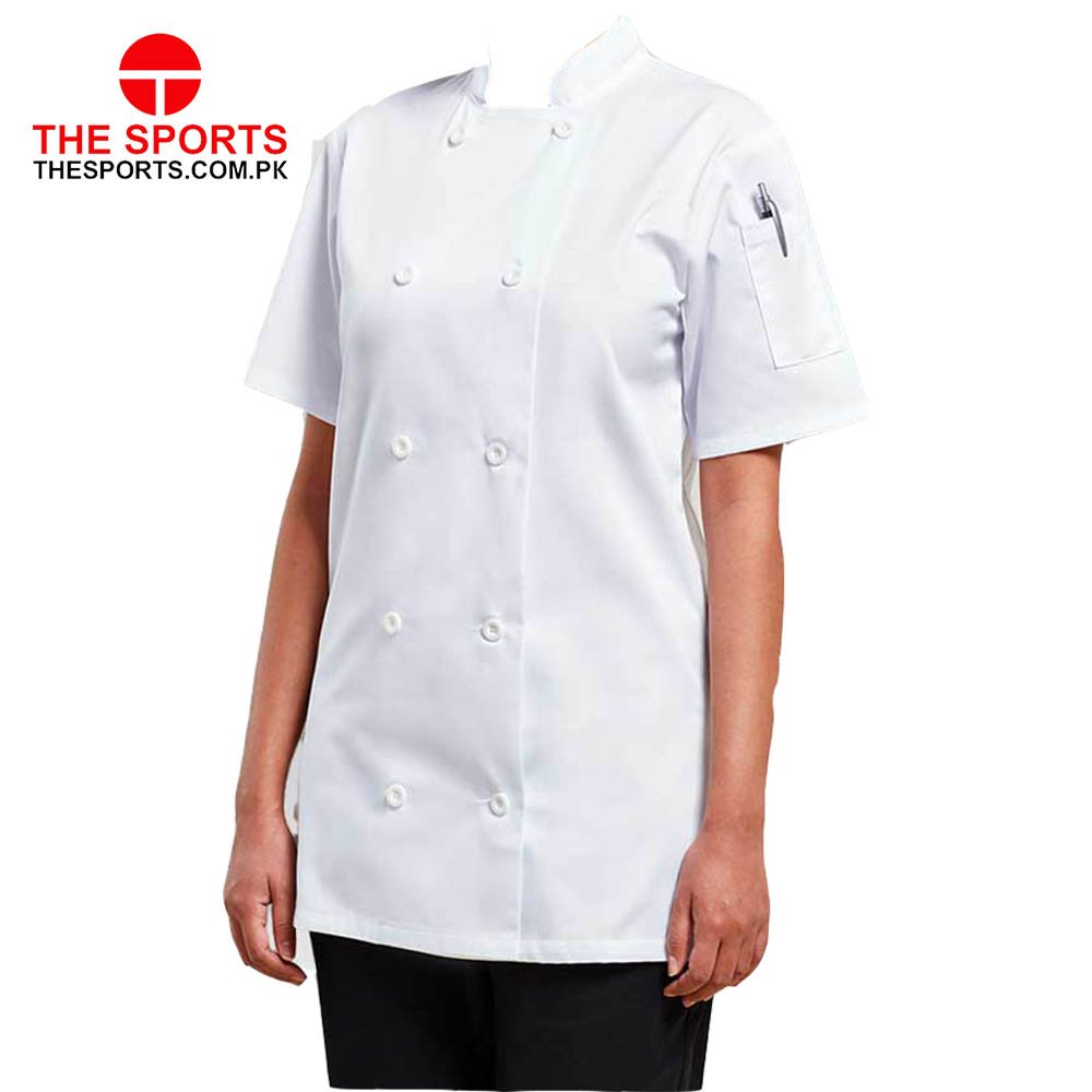 Women's Short Sleeve Chef's Jacket 01